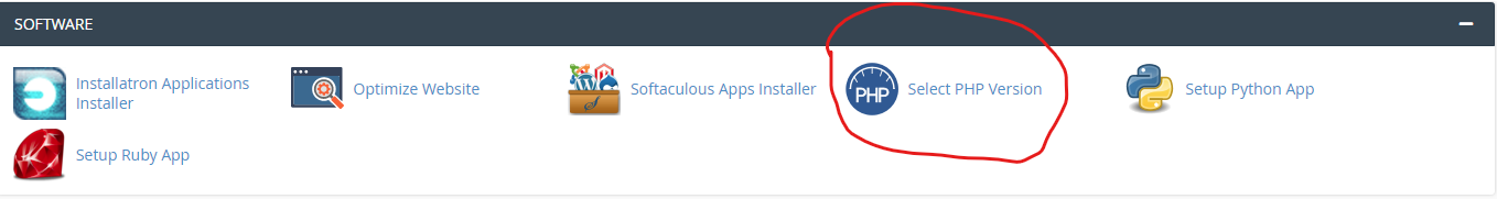 Select PHP Version