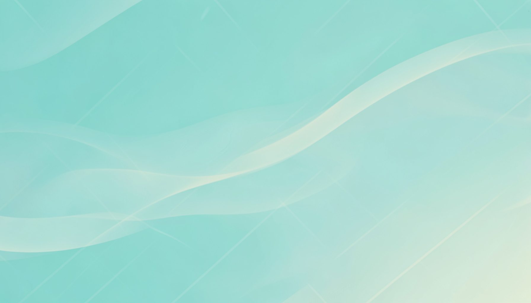 Soft turquoise gradient with abstract light ripples and faint diagonal lines, evoking a clean digital workspace